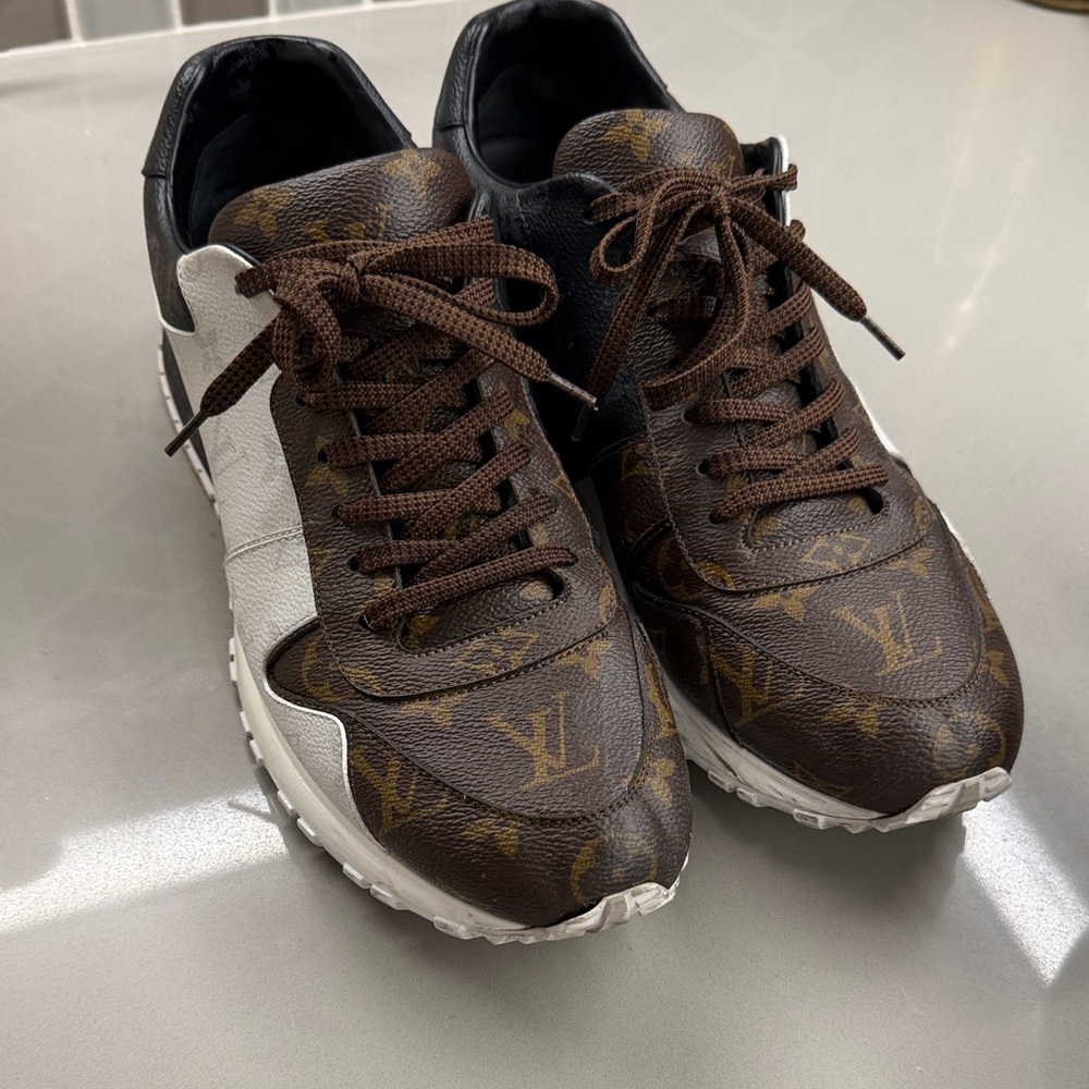 Louis Vuitton Monogram Brown and White Sneakers